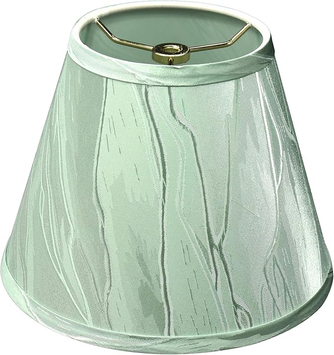 Aspen Creative 32430A, Transitional Hardback Empire Shape Spider Construction Lamp Shade in Light Green, 9" wide (5" x 9" x 7")