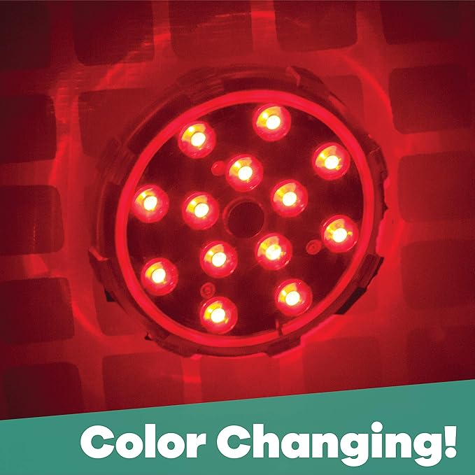 Game Pool Lights - 12 Colors 4 Modes, Easily Installable, Remote Controlled, Uses 3 AAA Batteries, for Above Ground Pools