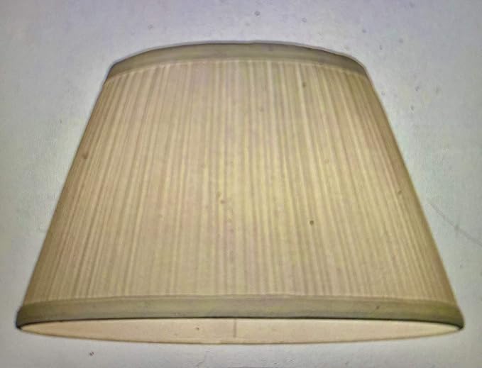 Upgradelights 12 Inch Pleated Lamp Shade Replacement in Eggshell with Attaching Finial 6x12x8 (Washer)