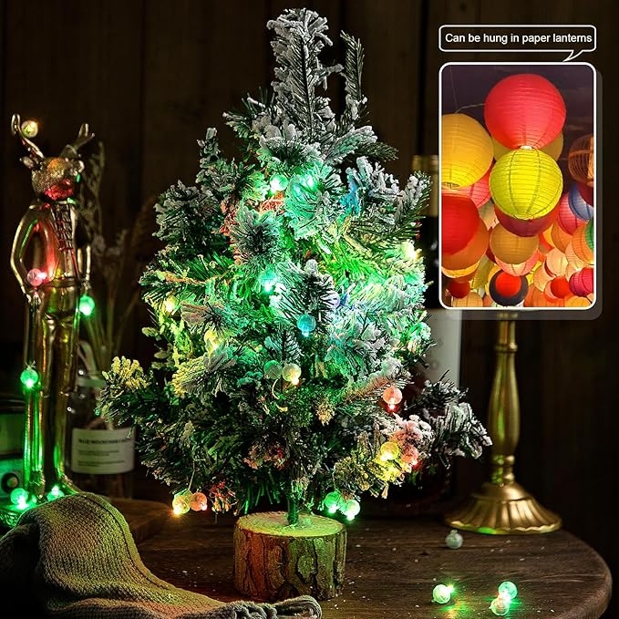 200Pcs Mini Led Lights with Hooks, Long Standby Time Balloons Light, Mix Colors for Party Decorations, Paper Lantern Easter Eggs Birthday Wedding Halloween Christmas Decoration(Warm and Blue)