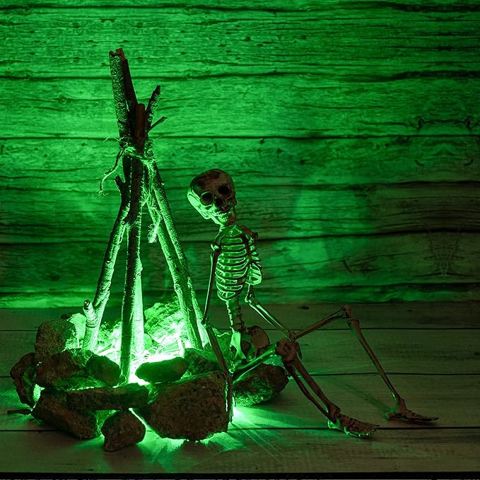 ITART Green Micro LED String Lights Battery Powered 8 Pack Mini String Light 20 LED 6ft Ultra Thin Silver Wire Rope Lights for St Patricks Day Mardi Gras Easter Halloween Party Decor