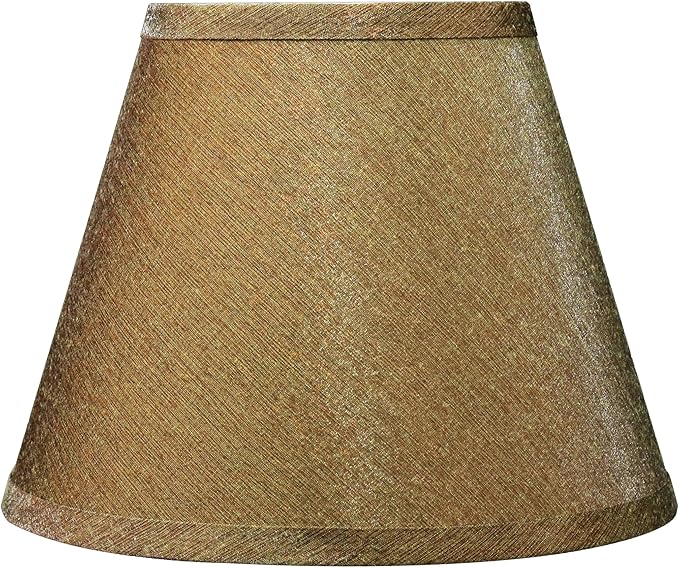 Aspen Creative 32429 Transitional Hardback Empire Shape Spider Construction Lamp Shade in Brown, 9" wide (5" x 9" x 7")