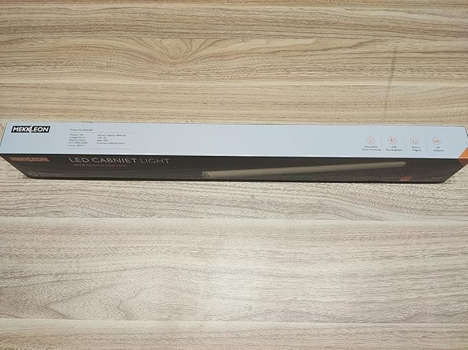 Under Cabinet Lights Remote Control,2 Pack Magnetic Dimmable Closet Lights,USB Rechargeable Wireless LED Shop Light,Ceiling and Under Counter Lights for Kitchen, Black, 60CM