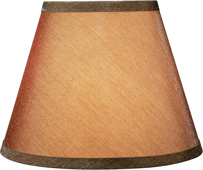 Aspen Creative 32429 Transitional Hardback Empire Shape Spider Construction Lamp Shade in Brown, 9" wide (5" x 9" x 7")