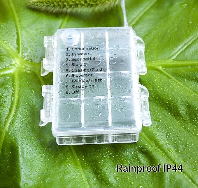 200 LED Battery Operated Remote Control Rainproof String Fairy Lights Indoor/Outdoor for Christmas Tree Xmas Garden Party (Warm White)