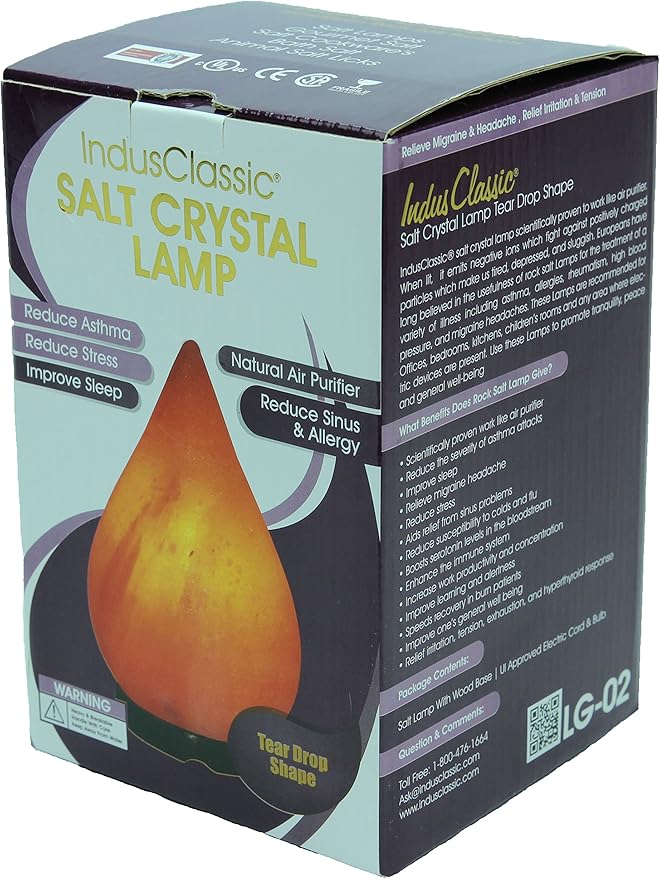 LG-02 Tear Drop Shape Himalayan Crystal Salt Lamp