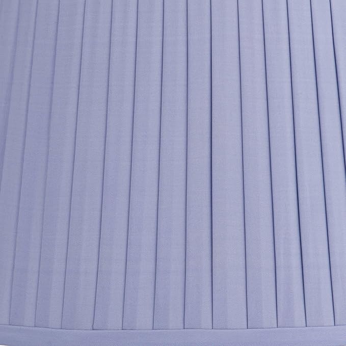 Mapo 14" Top x 17" Bottom x 11" High x 11" Slant Lamp Shade Replacement Large Lilac Purple Drum Round Tapered Traditional Fabric Pleated Softback Washer Harp Finial - Springcrest