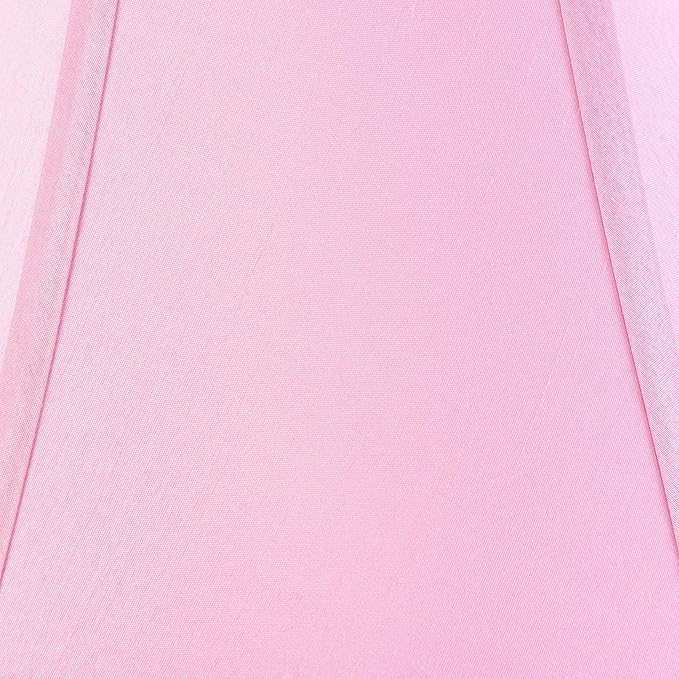 Bell Lamp Shades Pink Medium Lamp Shade 6" Top x 13" Bottom x 10.6" High(Spider) Side Ribbing Replacement Lampshade, Fabric Lamp Shade for Table Lamp,Floor Lamp, Handcrafted Shade by GO&SO