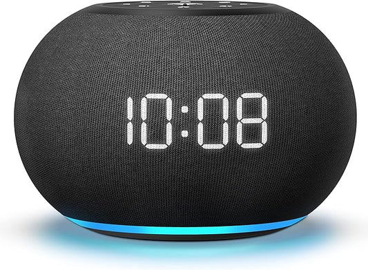 Reacher Auto-Dimmable Alarm Clock Sound Machine with Night Light, 20 Soothing Sounds, LED Digital Display, Sleep Timer, Adjustable Volume, Small White Noise Maker for Office, Travel