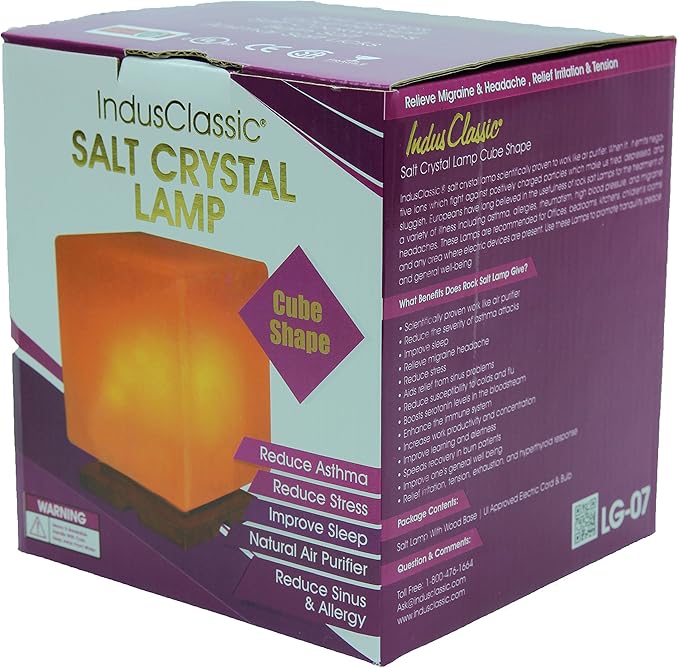 LG-07 Cube Shape Himalayan Crystal Salt Lamp