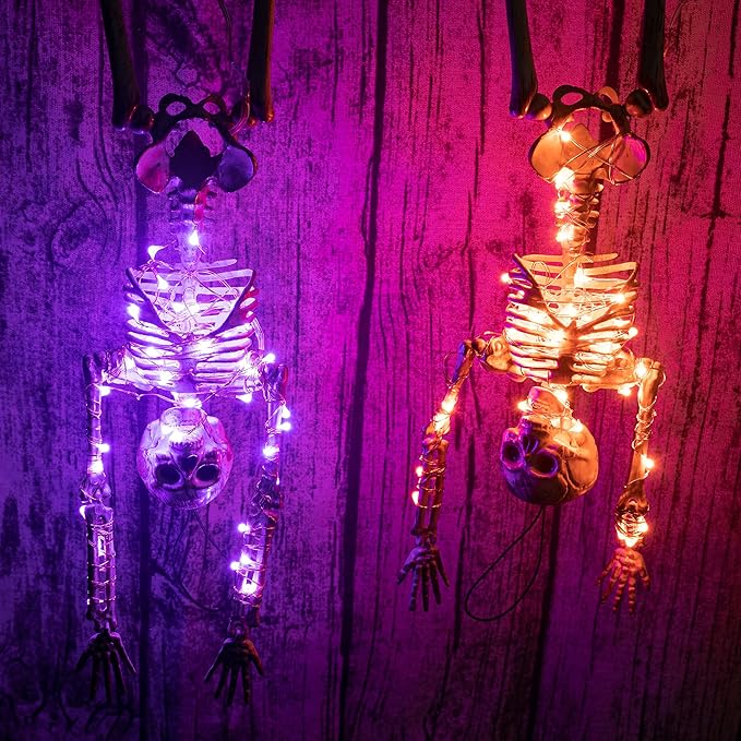 ITART Purple LED String Lights Battery Powered Set of 8 Mini Fairy Lights 20 LED 6ft Thin Wire Rope Lights for DIY Craft Mardi Gras Carnival Halloween Centerpiece Decoration