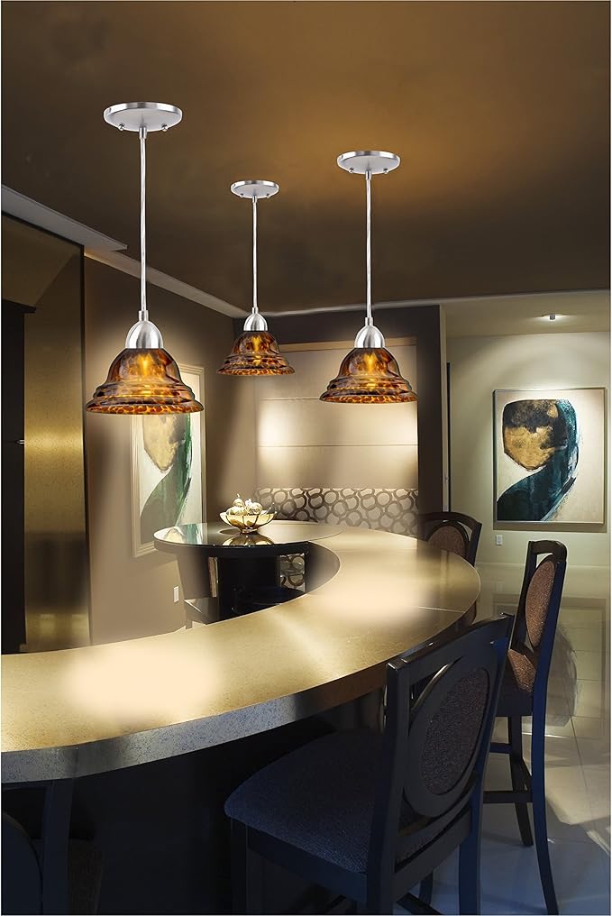 Westinghouse 7028400 Single-Light Mini-Pendant Kit with Nickel Finish