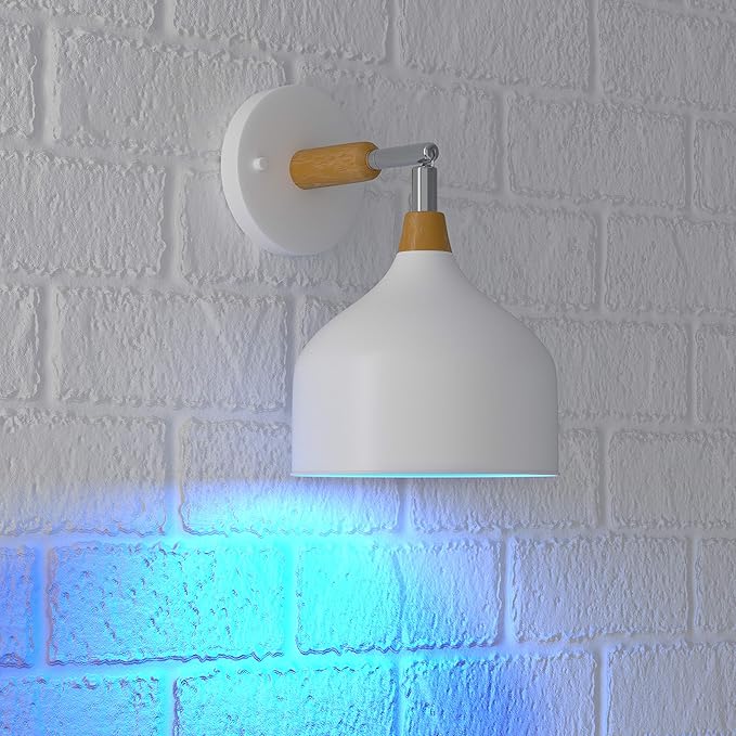 Amazon Basics A19 Blue Color Party LED Light Bulbs, 60W Equivalent, 9W Energy Efficient, E26 Standard Base, Non-Dimmable, 10,000 Hour Lifetime, 2-Pack