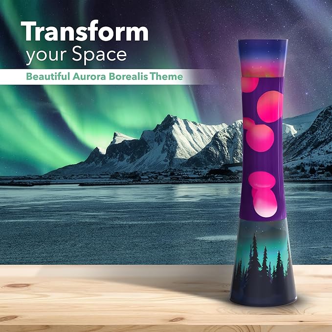 JAMBO 15.5" The Upgraded Motion Lamp, Aurora Decal Motion Light, Beautiful Home Decor, Living Room Bedroom Lamp, Relaxing Nightlight for Teens, Kids & Adults
