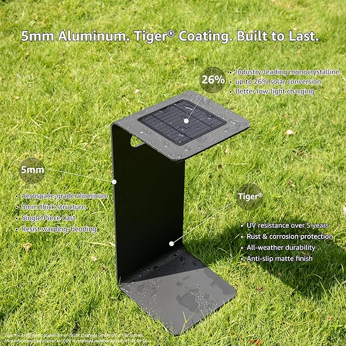 Outdoor Floor Lamp,Solar Lights Outdoor,Solar Lanterns Outdoor Waterproof IP65,4000mAh Li-ion Battery Smart Lamp,Outdoor Lantern for Backyard Decor,Table Lamp for Patio Decor,Black Lamp,XL