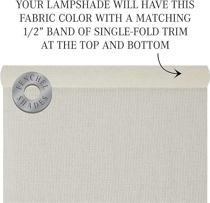 FenchelShades.com Lampshade 9" Top Diameter x 16" Bottom Diameter x 15" Slant Height with Washer (Spider) Attachment for Lamps with a Harp (Linen Cream)