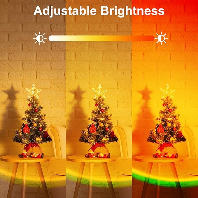 Sunset Lamp Projector for Room Decor,Endless Color Sun light Lamp Mood Lighting,Sunrise Sunset Light 360°Rotation LED Projection Lamp for Party,Tiktok Live,Photography|Multicolors,APP&Button Switch