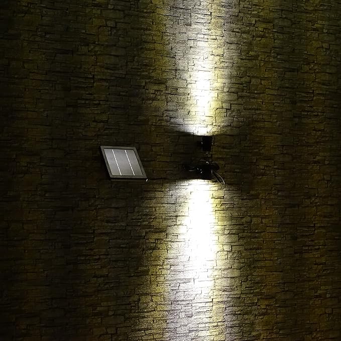 MINI 50X Twin Solar-Powered Cast Aluminium Warm White LED Spotlight 60-100 Lumen Per Light Fixture for Outdoor Garden Yard Landscape Downlight