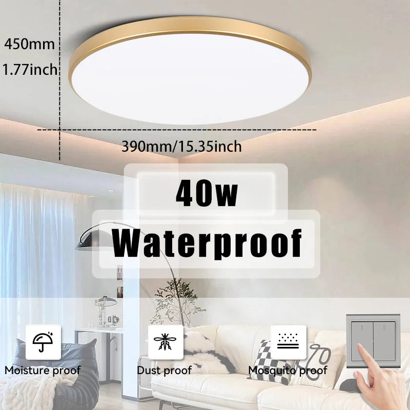 Waterproof Bathroom Light ceiling lamps Led Kitchen Ceiling Lights 30W 40W Led Ceiling Lamp For Living Room Balcony Toilet 220V