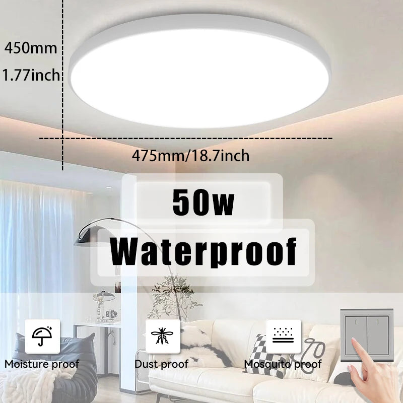 Waterproof Bathroom Light ceiling lamps Led Kitchen Ceiling Lights 30W 40W Led Ceiling Lamp For Living Room Balcony Toilet 220V
