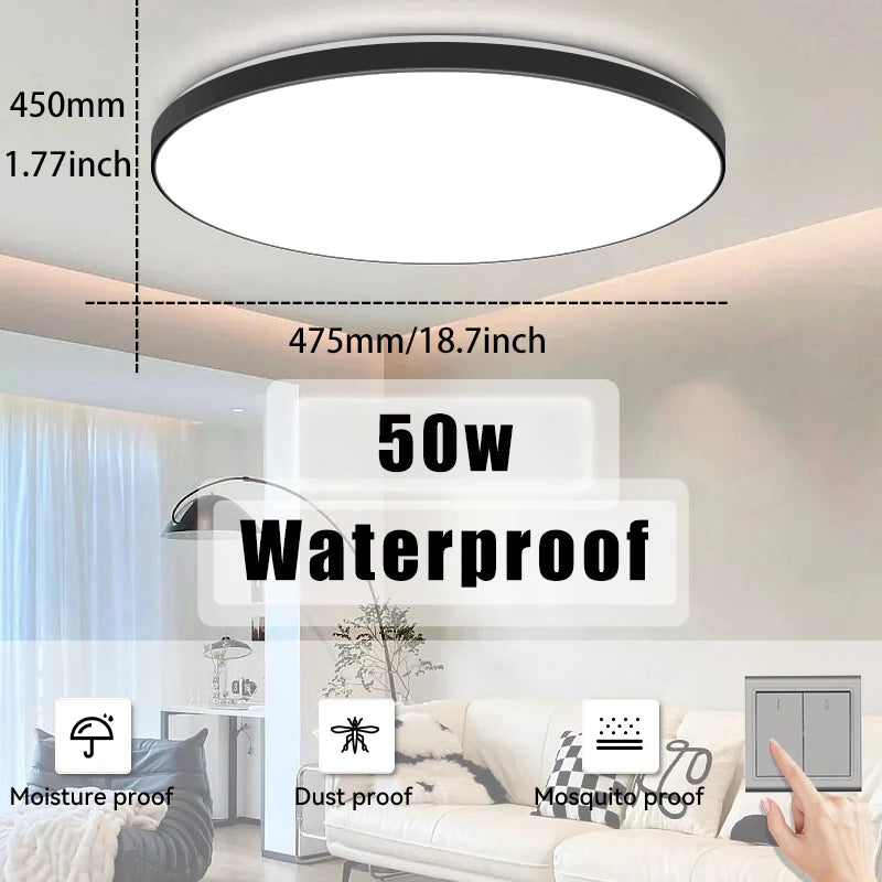 Waterproof Bathroom Light ceiling lamps Led Kitchen Ceiling Lights 30W 40W Led Ceiling Lamp For Living Room Balcony Toilet 220V
