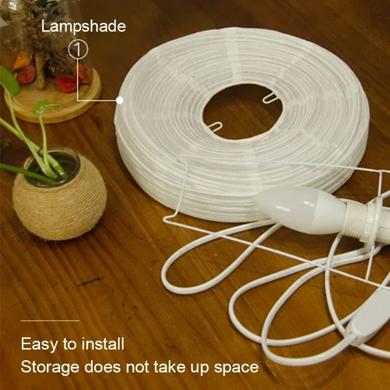 Japanese Lantern Led Table Lamp Living Room Bedroom Bedside Rice Paper Lights Study Homestay Art Creative Decor Table Lights