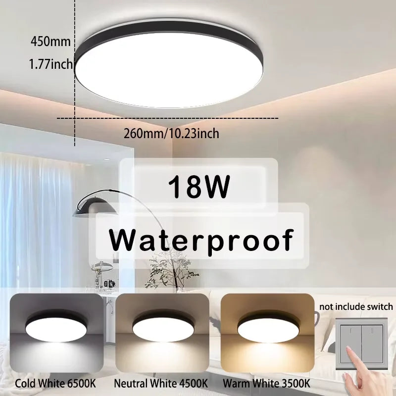 Waterproof Bathroom Light ceiling lamps Led Kitchen Ceiling Lights 30W 40W Led Ceiling Lamp For Living Room Balcony Toilet 220V