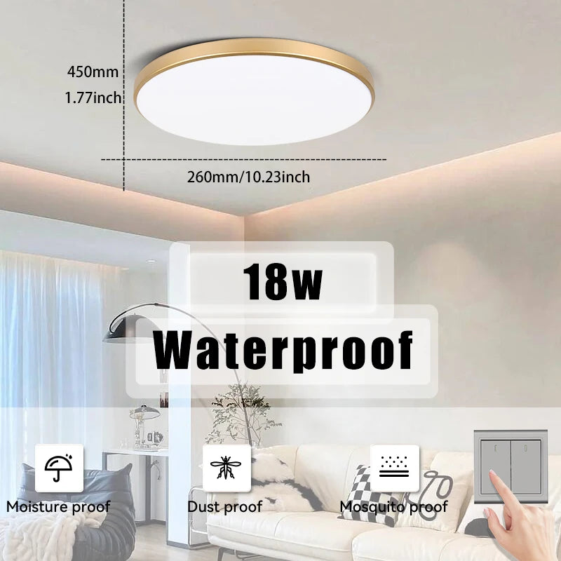 Waterproof Bathroom Light ceiling lamps Led Kitchen Ceiling Lights 30W 40W Led Ceiling Lamp For Living Room Balcony Toilet 220V