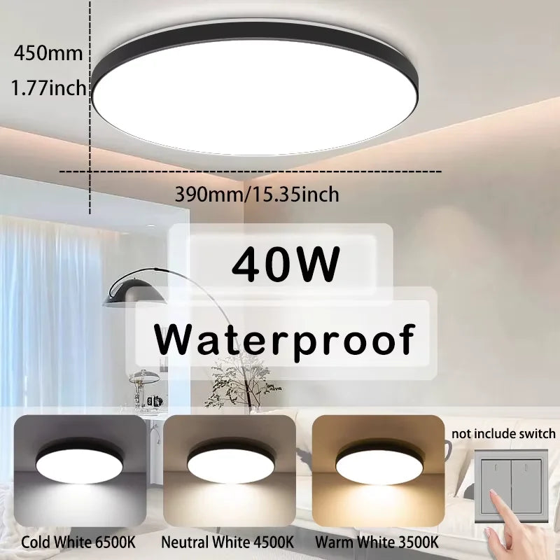 Waterproof Bathroom Light ceiling lamps Led Kitchen Ceiling Lights 30W 40W Led Ceiling Lamp For Living Room Balcony Toilet 220V