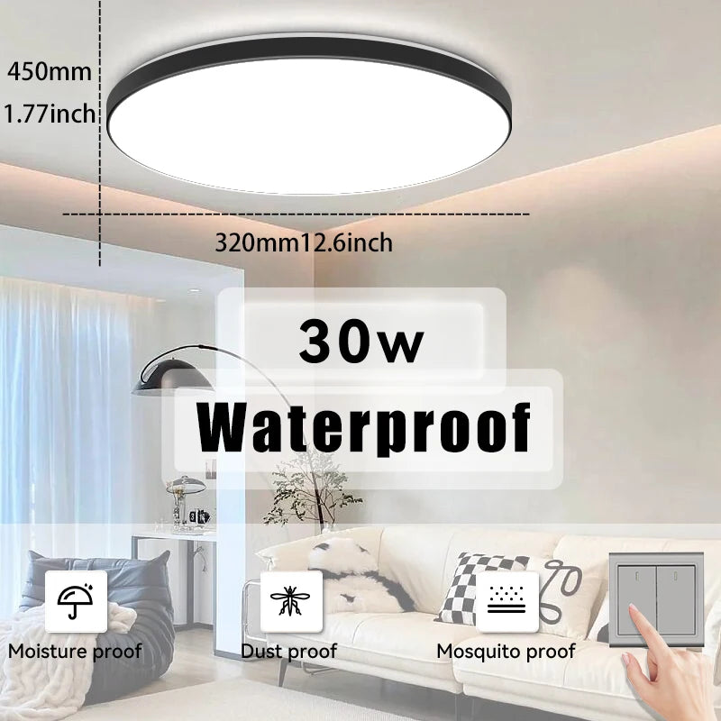 Waterproof Bathroom Light ceiling lamps Led Kitchen Ceiling Lights 30W 40W Led Ceiling Lamp For Living Room Balcony Toilet 220V