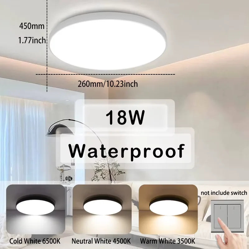 Waterproof Bathroom Light ceiling lamps Led Kitchen Ceiling Lights 30W 40W Led Ceiling Lamp For Living Room Balcony Toilet 220V