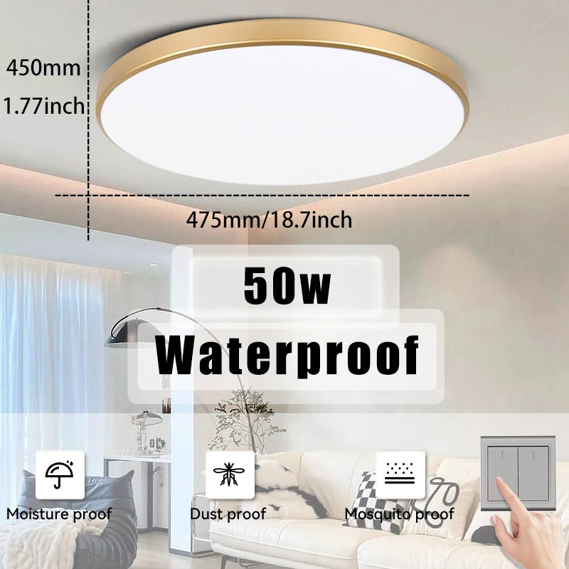 Waterproof Bathroom Light ceiling lamps Led Kitchen Ceiling Lights 30W 40W Led Ceiling Lamp For Living Room Balcony Toilet 220V